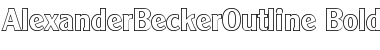 Download AlexanderBeckerOutline Bold Font Title Preview