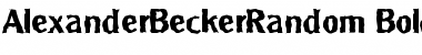 Download AlexanderBeckerRandom Bold Font Title Preview