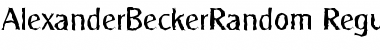 Download AlexanderBeckerRandom Regular Font Title Preview