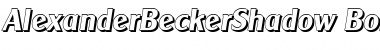 Download AlexanderBeckerShadow BoldItalic Font Title Preview