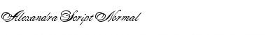 Download Alexandra Script Normal Regular Font Title Preview
