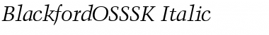 Download BlackfordOSSSK Italic Font Title Preview