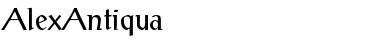 Download AlexAntiqua Normal Font Title Preview