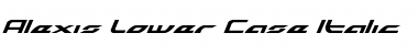 Download Alexis Lower Case Italic Lower Case Italic Font Title Preview