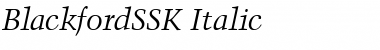Download BlackfordSSK Italic Font Title Preview