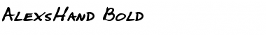 Download AlexsHand Bold Font Title Preview