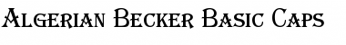 Download Algerian Becker Basic Caps Regular Font Title Preview