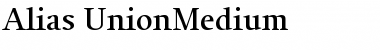 Download Alias UnionMedium Regular Font Title Preview