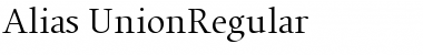 Download Alias UnionRegular Regular Font Title Preview