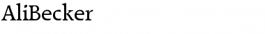 Download AliBecker Regular Font Title Preview