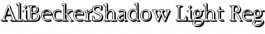 Download AliBeckerShadow-Light Regular Font Title Preview