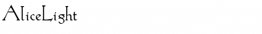 Download AliceLight Regular Font Title Preview