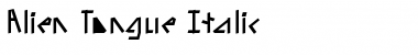 Download Alien Tongue Italic Font Title Preview