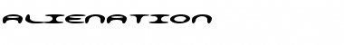 Download alienation Regular Font Title Preview