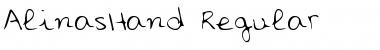 Download AlinasHand Regular Font Title Preview
