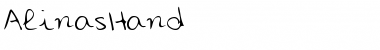 Download AlinasHand Regular Font Title Preview
