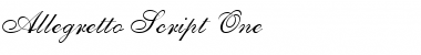 Download Allegretto Script One Regular Font Title Preview
