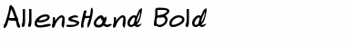 Download AllensHand Bold Font Title Preview