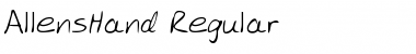 Download AllensHand Regular Font Title Preview