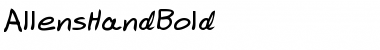 Download AllensHand Regular Font Title Preview