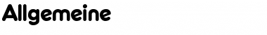 Download Allgemeine Regular Font Title Preview