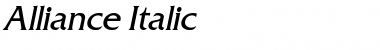 Download Alliance Italic Font Title Preview