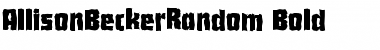Download AllisonBeckerRandom Bold Font Title Preview