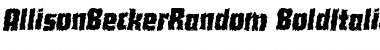 Download AllisonBeckerRandom BoldItalic Font Title Preview
