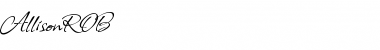 Download AllisonROB Regular Font Title Preview