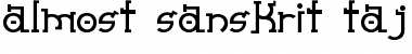 Download Almost Sanskrit taj Bold Font Title Preview