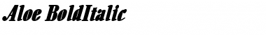Download Aloe BoldItalic Font Title Preview