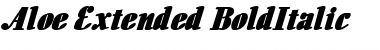 Download Aloe Extended BoldItalic Font Title Preview