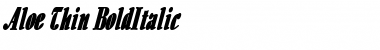 Download Aloe Thin BoldItalic Font Title Preview