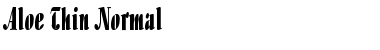 Download Aloe Thin Normal Font Title Preview