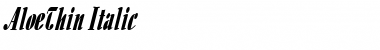 Download AloeThin Italic Font Title Preview