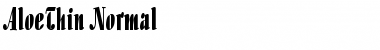 Download AloeThin Normal Font Title Preview