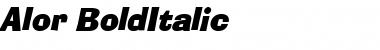 Download Alor BoldItalic Font Title Preview