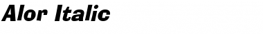Download Alor Italic Font Title Preview