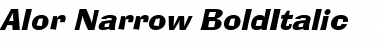 Download Alor Narrow BoldItalic Font Title Preview