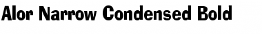 Download Alor Narrow Condensed Bold Font Title Preview