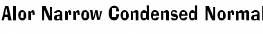 Download Alor Narrow Condensed Normal Font Title Preview