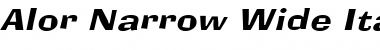 Download Alor Narrow Wide Italic Font Title Preview