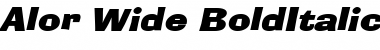Download Alor Wide BoldItalic Font Title Preview