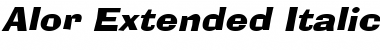 Download Alor-Extended Italic Font Title Preview