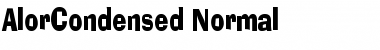 Download AlorCondensed Normal Font Title Preview