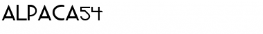 Download ALPACA54 Regular Font Title Preview