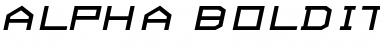 Download ALPHA BoldItalic Font Title Preview