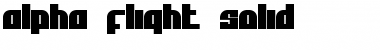 Download Alpha Flight Solid Regular Font Title Preview