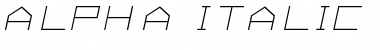 Download ALPHA Italic Font Title Preview