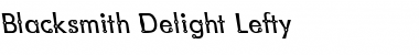 Download Blacksmith Delight Lefty Regular Font Title Preview